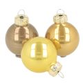Floristik24 Mini joulukuusenpallosetti, kiiltävät roikkuvat pallot, 3 cm, 22 palaa