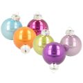 Floristik24 Joulukuusenpallosetti, värikkäät joulukuusenpallot, kiiltävät, 40 mm, 24 palaa