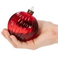 Joulupallot, lasia, punaisia, 8 cm, 12 kpl | Floristik24.fi