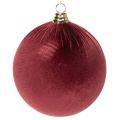 Floristik24 Iso punainen samettimainen joulupallo, 20 cm, 3 kpl