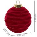 Joulupallo, samettinen pinta, punainen, 8 cm, 12 palaa | Floristik24.fi