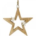 Floristik24 Joulutähti ripustettavaksi Star puinen koristelu Joulu H22cm