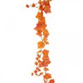 Floristik24 Viiniköynnöksen lehdet seppeleen lehdet seppele punainen oranssi syksy L210cm