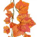 Floristik24 Viiniköynnöksen lehdet seppeleen lehdet seppele punainen oranssi syksy L210cm