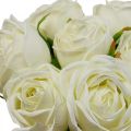 Floristik24 Valkoisia ruusuja silkkikukkia tekoruusuja nippuna H28cm 7kpl