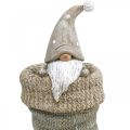 Floristik24 Gnome-figuurisukkahousut Joulun Gnome Harmaa Valkoinen K22cm