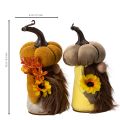 Syksyn kurpitsanohiushahmo auringonkukan ja parran kanssa 16cm 2kpl | Floristik24.fi