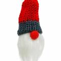 Floristik24 Gnome terävällä hatulla ripustettavaksi punainen, valkoinen, harmaa L10–12cm 12kpl