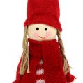 Floristik24 Gnome tyttö 12cm punainen, valkoinen 6kpl