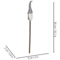 Tonttuhahmo raidallisella hatulla puisella kepillä, 46 cm, 6 kpl | Floristik24.fi