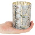 Lasilyhty oksakuviolla, kultainen sisus, 12 cm | Floristik24.fi