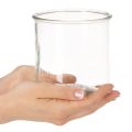 Lasinen tuikkukuppi, pyöreä, kirkas lasi, monikäyttöinen, 12 cm, 2 kpl | Floristik24.fi