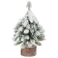 Floristik24 Talvikoristeita joulukuusi vihreä valkoinen Ø7cm K14cm 4kpl