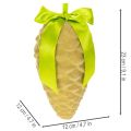 Keinotekoiset männynkäpyriipukset lahjanauhalla ja rusetilla, 23 cm, 3 kpl | Floristik24.fi