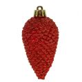 Floristik24 Joulukuusen koristekartio punainen 9cm 6kpl