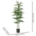Keinotekoinen bambupuu, vihreä, 132 cm, huonekasvi | Floristik24.fi
