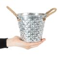 Sinkkiruukku köysikahvoilla Ø14,5cm K13cm | Floristik24.fi