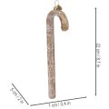 Lasinen karkkitankokoriste, nostalginen joulukuusenkoriste, 22 cm | Floristik24.fi