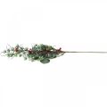 Floristik24 Jouluoksa keinotekoinen vihreitä punaisia marjoja koristeena 70cm