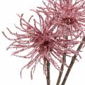 Floristik24 Keinotekoinen Clematis oksa vaaleanpunainen glitterillä 46cm