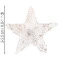 Koivutähdet mini 2cm - 2.5cm valkoiseksi kalkittu 150 kpl | Floristik24.fi