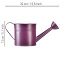 Koristeellinen kastelukannu, violetti metallinen istutusastia, Ø13,5cm, korkeus 12,5cm | Floristik24.fi