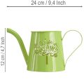 Koristeellinen metallinen kastelukannu, voikukkakuvio, vihreä, 12 cm korkea, 2 kpl, koristeellinen maljakko, shabby chic | Floristik24.fi