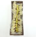 Floristik24 Koristeellinen perhonen langalla keltainen 8cm 12kpl