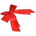 Koristeellinen rusetti, punainen rusetti kultareunuksella – Elegantti joulukoriste, 4 cm leveä, 15 × 21 cm, 2 kpl | Floristik24.fi