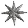 Floristik24 Glitter tähti hopea 10cm 12kpl