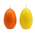 Floristik24 Koristeelliset munakynttilät oransseja, keltaisia Ø6cm K12cm 4kpl