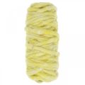 Floristik24 Huopanyöri lankanauhalla villa keltainen pastelli 20m