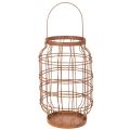 Floristik24 Puutarhalyhty, metalli, ruosteinen viimeistely, kahva, vintage, Ø19,5 cm