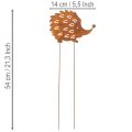 Puutarhakeppi siili ruostepatina koristeellinen puutarhakeppi 20cm | Floristik24.fi