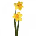 Floristik24 Keinotekoiset narsissit Silk Flowers Keltainen 2 kukkaa 61cm