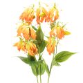 Floristik24 Keinotekoinen Gloriosa-oranssi kukka pitkillä varsilla maljakoihin 80 cm 3 kpl