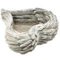 Kasvisydänhöyhenet valettu kivisydän harmaa valkoinen 13×12×6cm 2kpl | Floristik24.fi