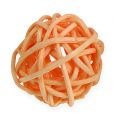 Floristik24 Rottinki pallo oranssi, aprikoosi, valkaistu 72kpl