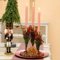 Kultainen metallinen kynttilänjalka moderni 21,5 cm 4 kpl | Floristik24.fi