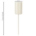 Metallinen kynttilänjalka varressa, beige, korkeus 11 cm, 4 kpl | Floristik24.fi