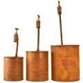 Istutuspatina koristemetallia hanalla H25/37/43cm setti 3 kpl | Floristik24.fi
