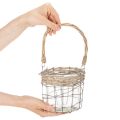 Riippuva lyhty, lasia, metallia, pajua, Ø14,5 cm, 2 kpl | Floristik24.fi